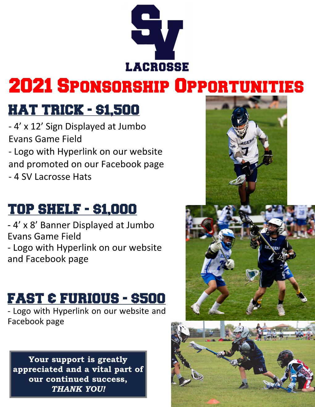 SV Lacrosse_2021 Sponsorship page one